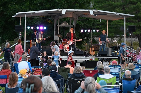 Crowd and Stage of Johnson Hall Waterfront Concert Event
