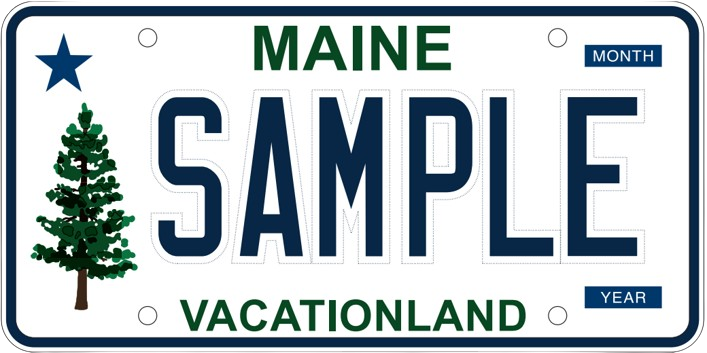 New Maine standard issue plate - Pine Tree.png